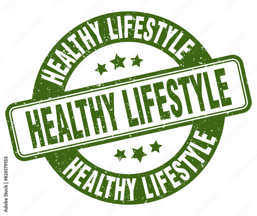 healthy lifestyle stamp. healthy lifestyle label. round grunge sign healthy lifestyle stamp. healthy lifestyle label. round grunge sign