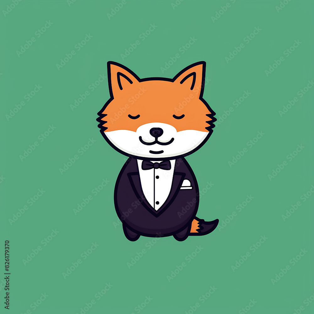 Obraz premium Dandy_Dhole_Dhole_in_a_dapper_tuxedo_Modern_