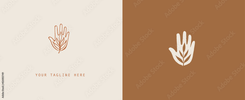 Logotipo para cerámica alfarero artesanal naturaleza divertido ameno infantil colorido artesano pintado a mano planta mano flor Logotipo para cerámica alfarero artesanal naturaleza divertido ameno infantil colorido artesano pintado a mano planta mano flor