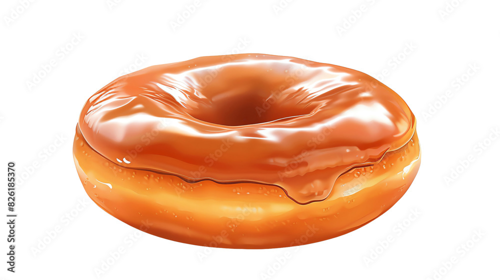 A delicious shiny glazed donut with a perfect golden brown color, ideal for bakery menus, food blogs, and culinary presentations. A delicious shiny glazed donut with a perfect golden brown color, ideal for bakery menus, food blogs, and culinary presentations.