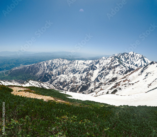 残雪期の唐松岳