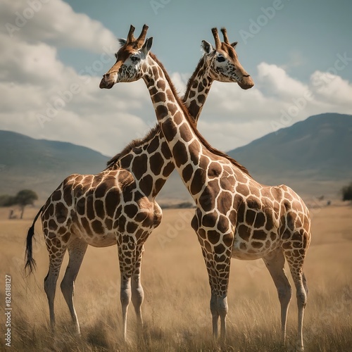 Giraffe Majesty Graceful Wildlife Photography for Design Projects