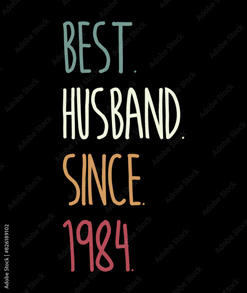 Fototapeta premium 40th Wedding Anniversary T-Shirt Design for Husband. SVG