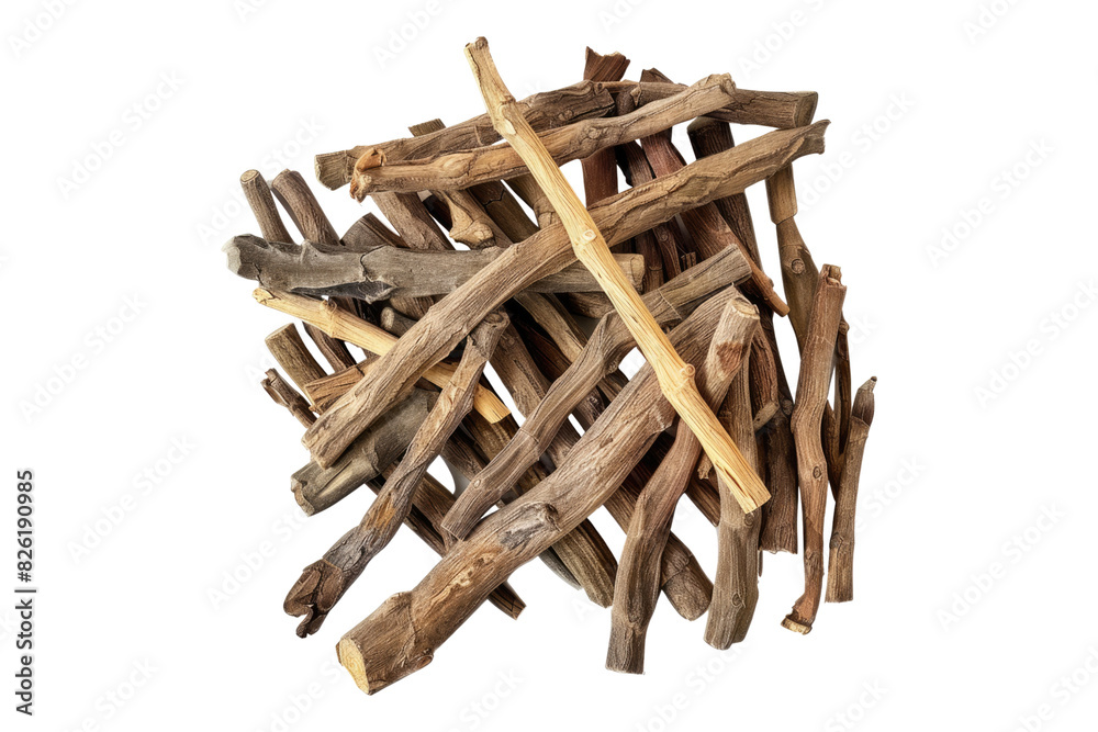 Liquorice roots isolated on white background Liquorice roots isolated on white background