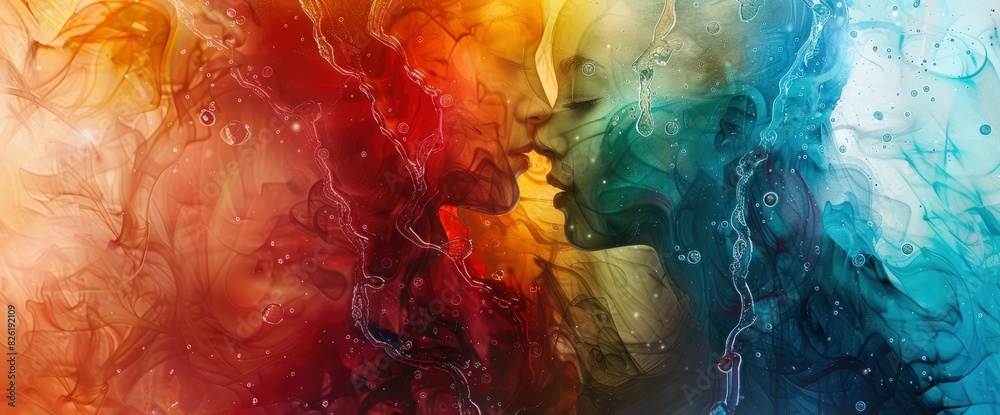 The Essence Of Love Captured In Abstract Watercolors, Abstract Background Images