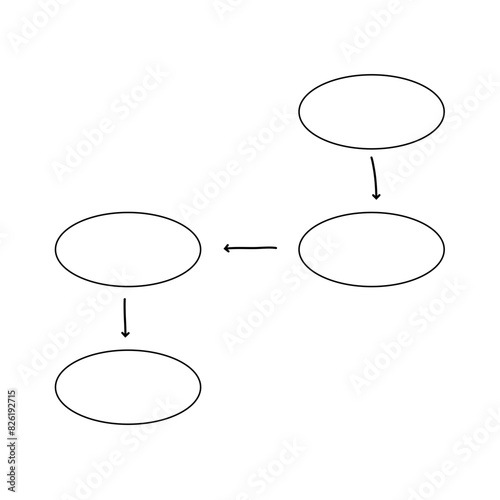 hand drawn circle diagram chart 