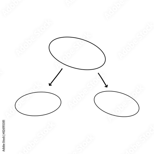 hand drawn circle diagram chart 