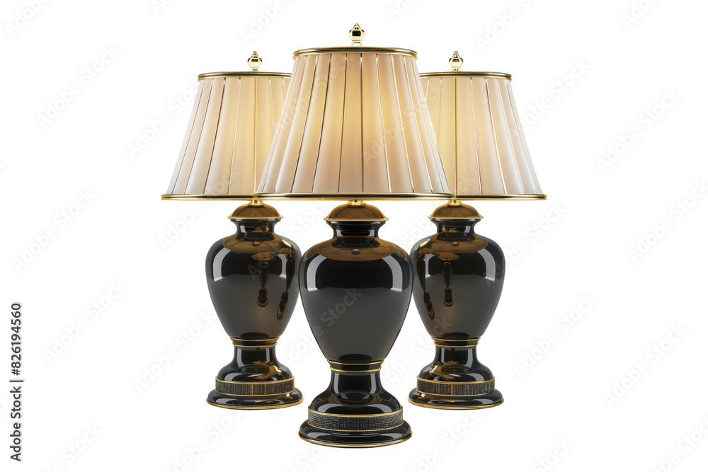 Table lamps isolated on white background Table lamps isolated on white background