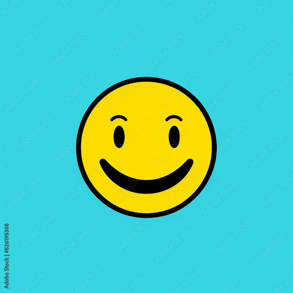 Fototapeta premium Smiley_Face_Modern_Line_Icon_Vector_Line_Art