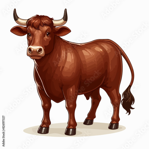 beef cattle to be sacrificed or qurban on Eid al Adha Mubarak illustration