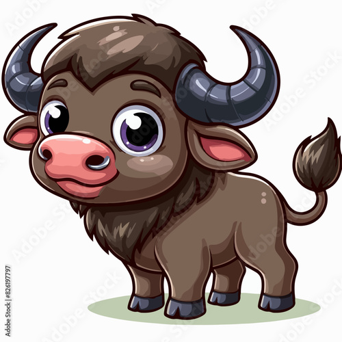 beef cattle to be sacrificed or qurban on Eid al Adha Mubarak illustration