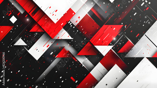 red white black abstract geometric background