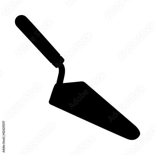 Trowel silhouette icon symbol. Vector illustration