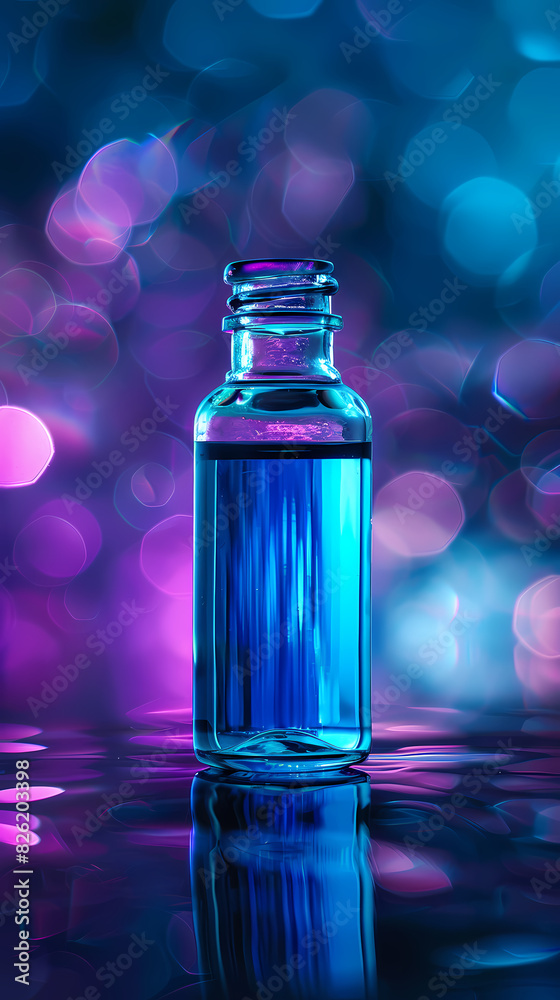glass bottle with liquid glass bottle with liquid