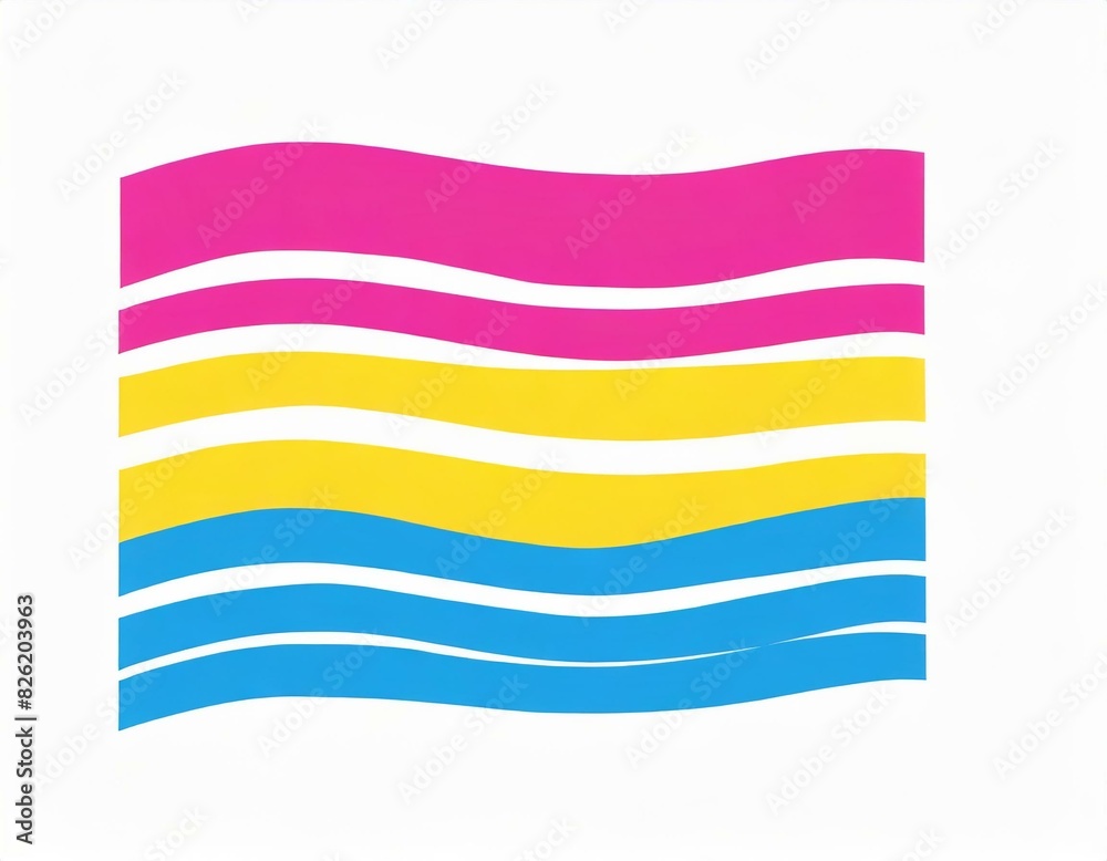 Obraz premium vector image of the pansexual flag on black white background, lgbt queer pride month, wallpaper logo, gay lesbian transgender bisexual