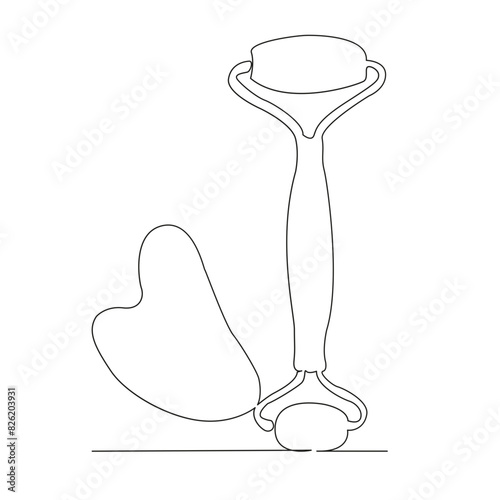 massage roller and gua sha stone
