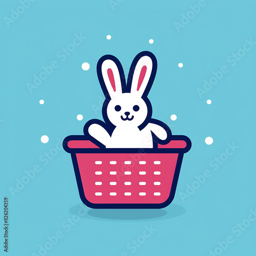 Bouncing_Bunny_Bunny_hopping_with_a_basket_Modern_Lin