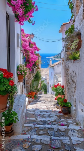 Mediterranean urban landscapes in summer