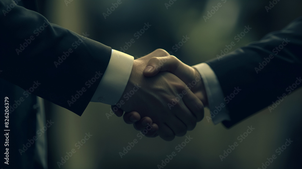 business people shaking hands. dark cinematic light background business people shaking hands. dark cinematic light background