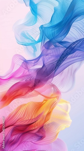 abstract image of creative colorful wave with curvy line with texture