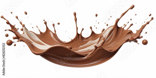 Chocolate splash isolated on transparent background - food, drink, lifestyle, diet design element