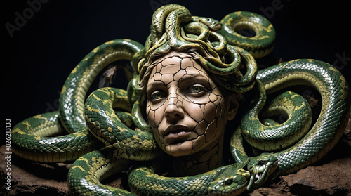 The Gorgon's snakes for hair writhed and hissed menacingly