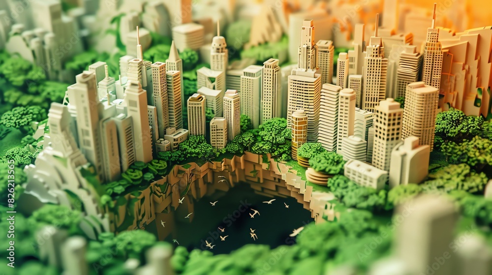 Explore the depths of imagination with a paper crafted cityscape seen ...