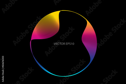 circle lines of music color light