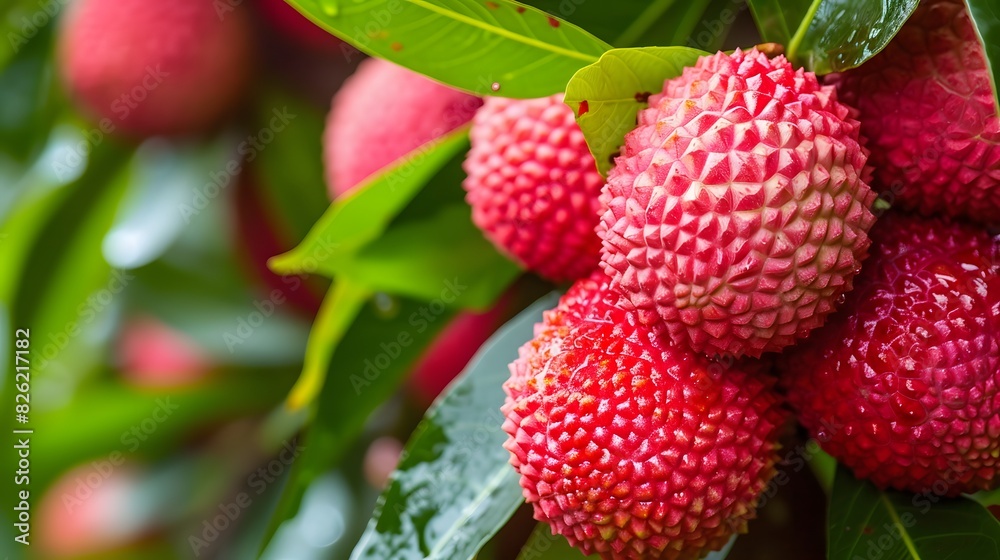 Bunch of Lychees on a Litchi Tree Bunch of Lychees on a Litchi Tree