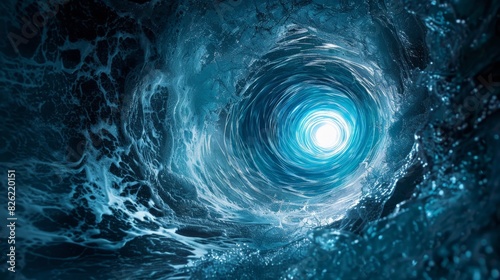 Blue whirlpool. photo