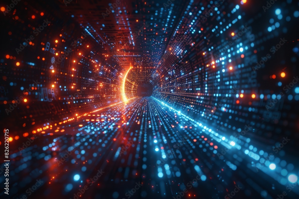 Futuristic Data Tunnel Futuristic Data Tunnel