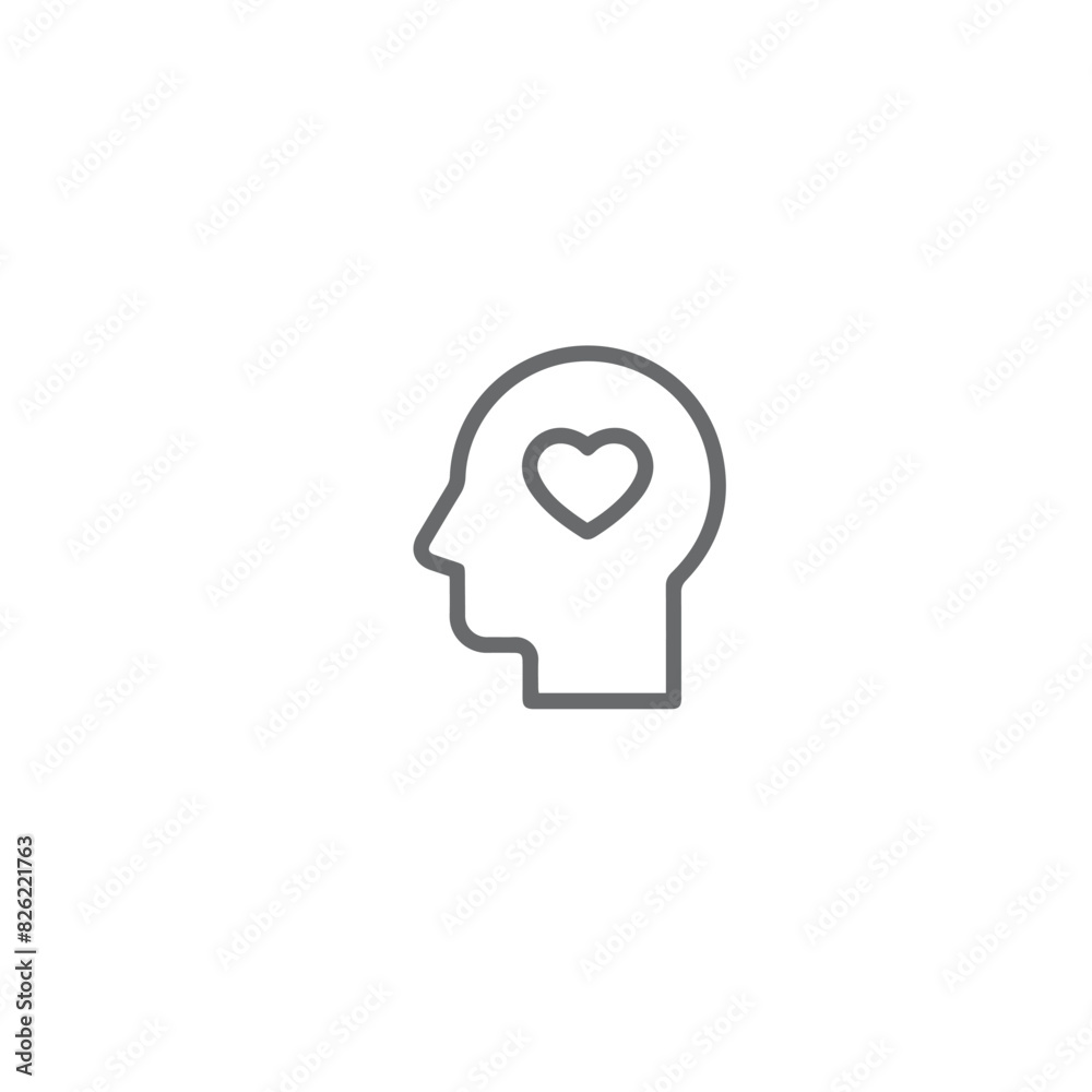 mental health vector icon , psychology line icon