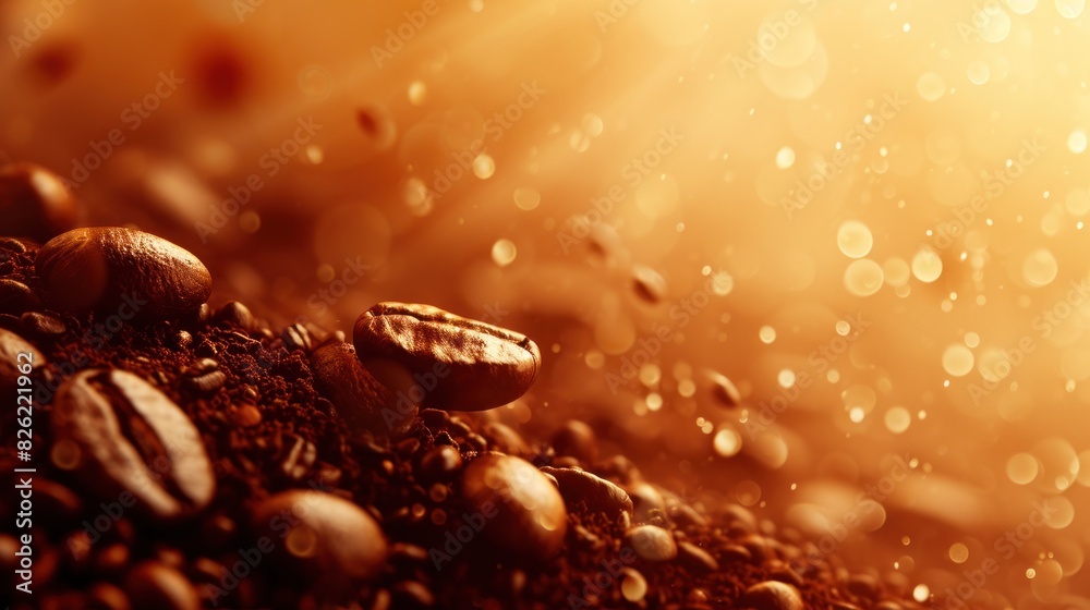 Abstract background of close-up view of coffee beans. Abstract background of close-up view of coffee beans.