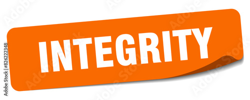 integrity sticker. integrity label