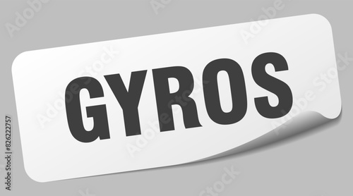 gyros sticker. gyros label