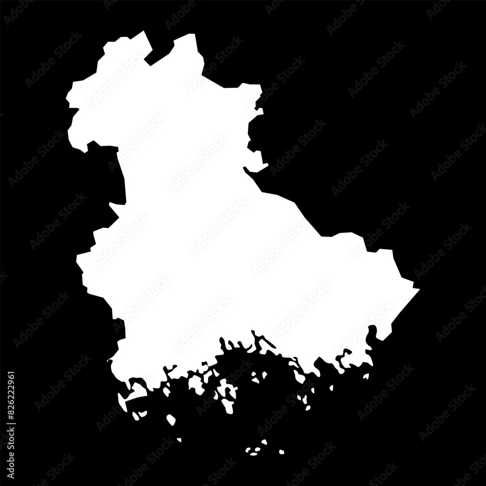 Fototapeta premium Kymenlaakso map, region of Finland. Vector illustration.
