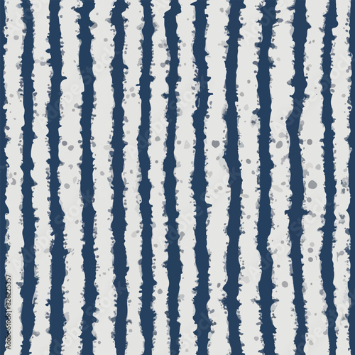 Shibori batik. Tie dye bedding. Vector seamless indigo shibori ethnic pattern