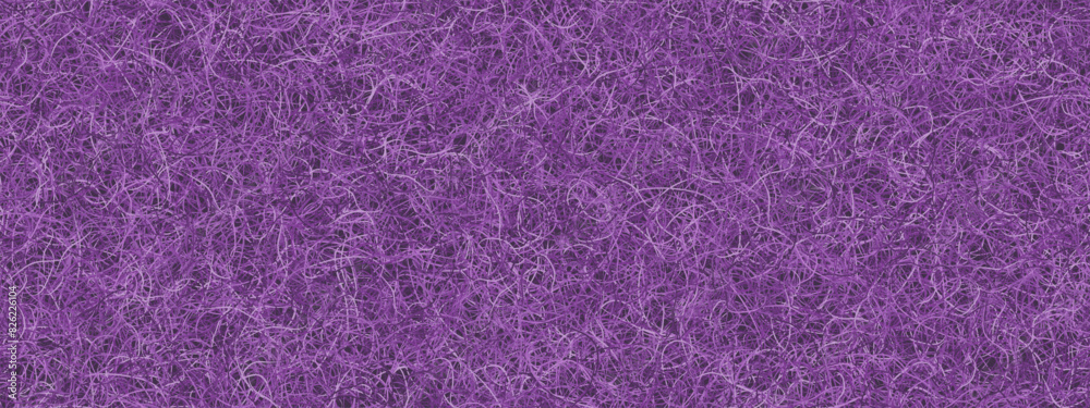 Fototapeta premium Purple cozy rug made from felted wool in a seamless pattern. Soft bright felt carpet. Abstract vector pixelated backgrounds with hairball texture.