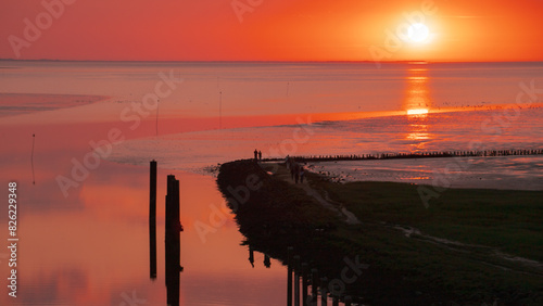 sunset on the beach