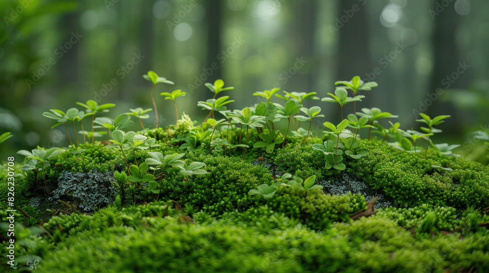 Moss in the forest, showcasing natural beauty and the vital role of eco-friendly conservation. Moss in the forest, showcasing natural beauty and the vital role of eco-friendly conservation.