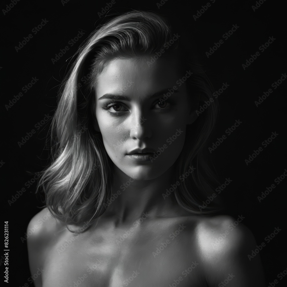 portrait of a naked woman, sensual young girl portrait of a naked woman, sensual young girl