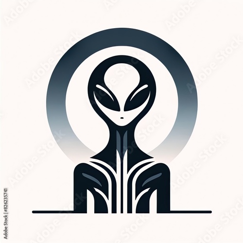 Minimalist Alien Futuristic Art photo