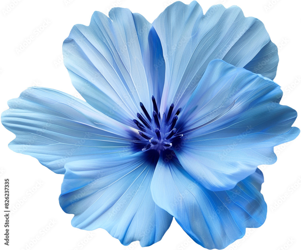 Fototapeta premium blue flower isolated on transparent background