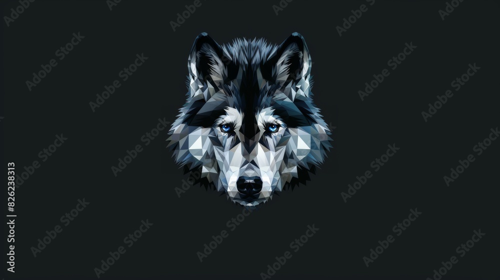 Head portrait of a Husky dog. Vector illustration Head portrait of a Husky dog. Vector illustration