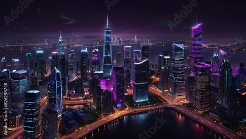 Wallpaper Mural Marvel at the possibilities of AI-driven smart cities with the digital city concept, illustrating the potential for enhanced connectivity and efficiency. Torontodigital.ca