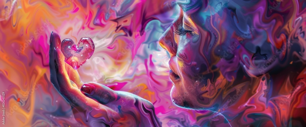 Love Visualized As A Cascade Of Colors, Abstract Background Images