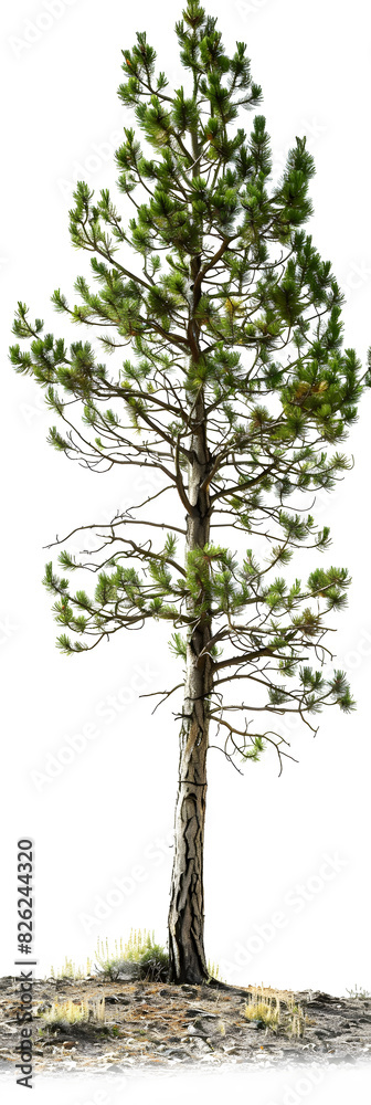 Fototapeta premium Pine tree isolated on white back ground 