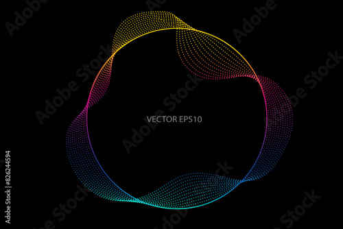 circle lines of music color light