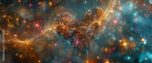 Love Visualized As A Cascade Of Shimmering Stars, Abstract Background Images