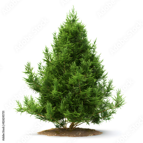 Thuja isolated on white background